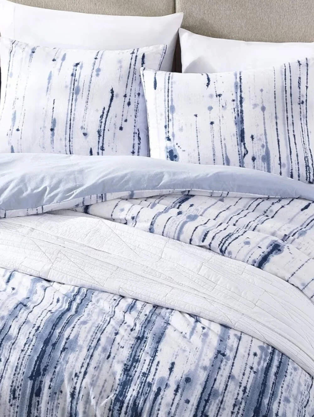 City Scene NWT Full/Queen Size 3pc Cotton Duvet Cover Set In Sokal Blue
